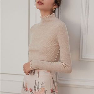 Cream Wool Turtleneck